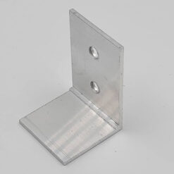 ECOMAR1ML sustiprintas apatinio galo gnybtas su 2 angomis varžtui (sidabrinis)