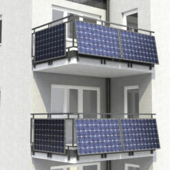 BAKS saulės elektrinės balkone komplektas (2 moduliai horizontaliai, 800W)