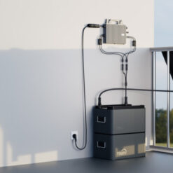 TSUN Easy Solar Kit Balcony Angled saulės elektrinės balkone su kaupikliu komplektas (2 moduliai horizontaliai, 800W, 1024Wh)